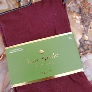 Kate Spade Burgendy Tights Size S/M